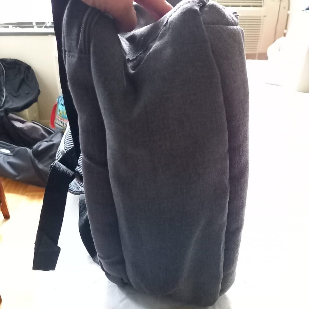 Samsonite grey leather computer backpack, multipo… - image 12